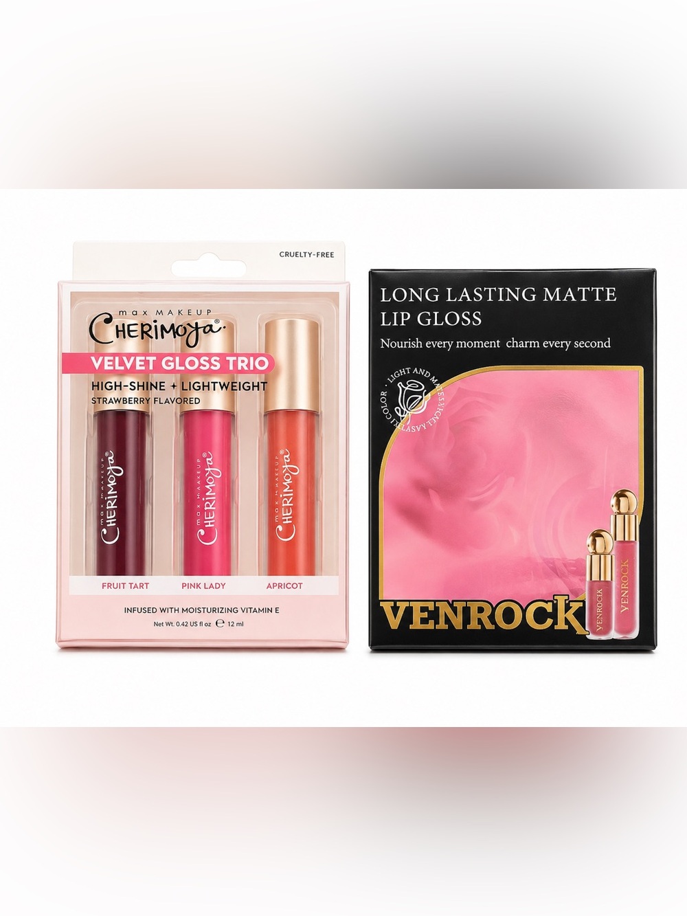 Cherimoya Lip Gloss Trio and Venrock Lip Gloss Duo
